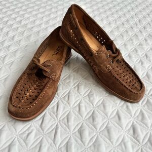 Earth Wishing Almond Toe Slip-on Flat Casual Loafers Brown Size 6M